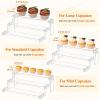 Lifewit 12 Inch Perfume Stand Organizer, 3 Tier Plastic Display Riser for Makeup, Skincare Vanity Storage, Cupcake, Figurine Holder, Bathroom, Bedroom, Room Decor, Clear, 1 Pack(Clear)