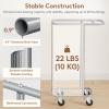 Lifewit 150L Large Laundry Basket with Wheels, Tall 2 Section Laundry Hamper Organizer, Rolling Laundry Cart with Steel Frame & Removable Bag for Luandry Room Bathroom Bedroom, White(Silver Gray)