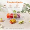 Lifewit 2 Pack Ice Chilled Condiment Caddy with 5 Containers(2.5 cup), Condiment Server with Separate Lids, Serving Tray Platter for Bar Accessories, Fruit, Salad, Taco, Party Garnish(4)