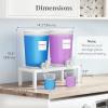 Lifewit 2-Pack Liquid Laundry Detergent Dispenser, 118 fl oz/3.5L Laundry Room Soap Dispenser with Leak-Proof Spigot, Plastic Containers for Fabric Softener, Bleach with Stand, Labels, Measuring Cups