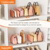 Lifewit 3 Pack Plastic Purse Organizer for Closet, Adjustable Shelf Dividers for Closet Organization, Clear Bag Storage Organizer, Separators for Handbag, Clutch Bag, Book in Bedroom, Office(3)