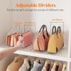 Lifewit 3 Pack Plastic Purse Organizer for Closet, Adjustable Shelf Dividers for Closet Organization, Clear Bag Storage Organizer, Separators for Handbag, Clutch Bag, Book in Bedroom, Office(3)