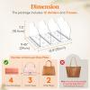 Lifewit 3 Pack Plastic Purse Organizer for Closet, Adjustable Shelf Dividers for Closet Organization, Clear Bag Storage Organizer, Separators for Handbag, Clutch Bag, Book in Bedroom, Office(3)