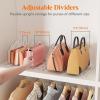 Lifewit 3 Pack Plastic Purse Organizer for Closet, Adjustable Shelf Dividers for Closet Organization, Clear Bag Storage Organizer, Separators for Handbag, Clutch Bag, Book in Bedroom, Office(4)