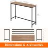 Lifewit 39.4 Inch Console Table Narrow Sofa Table with Metal Frame for Living Room Industrial Entryway Table for Hallway, Entrance, Office, Corridor, Behind Sofa, Grey Oak(Light Oak)
