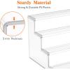 Lifewit 4 Tier Clear Display Stand Risers, 12 Inch Display Shelf for Cupcake, Perfumes, Desserts, Figurines, Organizer and Decor for Bedroom, Bathroom, Party, 2 Packs, Non-Detachable Once Assembled