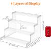 Lifewit 4 Tier Clear Display Stand Risers, 12 Inch Display Shelf for Cupcake, Perfumes, Desserts, Figurines, Organizer and Decor for Bedroom, Bathroom, Party, 2 Packs, Non-Detachable Once Assembled
