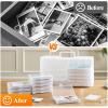 Lifewit 4×6 Photo Storage Box, 20 pcs Inner Photo Case with Lids, Clear Photo Organizers with 1 Sheet Label Sticker, Plastic Craft Storage Box for Seeds Sticker Cards Pictures Stamps Office Supplies(Clear)