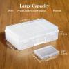 Lifewit 4×6 Photo Storage Box, 20 pcs Inner Photo Case with Lids, Clear Photo Organizers with 1 Sheet Label Sticker, Plastic Craft Storage Box for Seeds Sticker Cards Pictures Stamps Office Supplies(Clear)