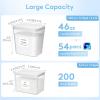 Lifewit 5+1 Laundry Pods Container & Dryer Sheet Holder, Large Powder Detergent Dispenser Storage Jars, Laundry Room Containers for Scent Booster Beads with Pop up Lids, Labels and Scoop(4)
