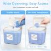 Lifewit 5+1 Laundry Pods Container & Dryer Sheet Holder, Large Powder Detergent Dispenser Storage Jars, Laundry Room Containers for Scent Booster Beads with Pop up Lids, Labels and Scoop(3)