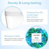 Lifewit 5+1 Laundry Pods Container & Dryer Sheet Holder, Large Powder Detergent Dispenser Storage Jars, Laundry Room Containers for Scent Booster Beads with Pop up Lids, Labels and Scoop(6)