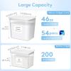 Lifewit 5+1 Laundry Pods Container & Dryer Sheet Holder, Large Powder Detergent Dispenser Storage Jars, Laundry Room Containers for Scent Booster Beads with Pop up Lids, Labels and Scoop(3)