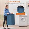 Lifewit 80L Large Tall Laundry Hamper, Collapsible Laundry Basket with Handles, Foldable Clothes Hampers for Laundry, Portable Dirty Clothes Hamper for Dorm College Bedroom Bathroom, Light Gray(Dark Blue)