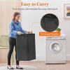 Lifewit 80L Large Tall Laundry Hamper, Collapsible Laundry Basket with Handles, Foldable Clothes Hampers for Laundry, Portable Dirty Clothes Hamper for Dorm College Bedroom Bathroom, Light Gray(Black)