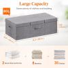 Lifewit 80L Under Bed Storage Containers, 9.8 Inch Tall Underbed Clothes Storage Organizer Bin with Sturdy Sidewalls, Bottom, 3 Lids, Deep Storage Drawer for Clothes, Shoes, Blankets, Pillows 2 Pack(3)