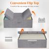 Lifewit 80L Under Bed Storage Containers, 9.8 Inch Tall Underbed Clothes Storage Organizer Bin with Sturdy Sidewalls, Bottom, 3 Lids, Deep Storage Drawer for Clothes, Shoes, Blankets, Pillows 2 Pack(2)