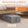 Lifewit 80L Under Bed Storage Containers, 9.8 Inch Tall Underbed Clothes Storage Organizer Bin with Sturdy Sidewalls, Bottom, 3 Lids, Deep Storage Drawer for Clothes, Shoes, Blankets, Pillows 2 Pack(2)