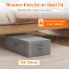 Lifewit 80L Under Bed Storage Containers, 9.8 Inch Tall Underbed Clothes Storage Organizer Bin with Sturdy Sidewalls, Bottom, 3 Lids, Deep Storage Drawer for Clothes, Shoes, Blankets, Pillows 2 Pack(3)