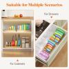 Lifewit Bamboo Lid Organizers for Inside Cabinet, Food Storage Container Lid Holder with 4 adjustable Inserts & 5 Compartments, Lid Storage for Kitchen Pantry Organization, 10.6″ X 8.3″(Large(13.2″ x 10″))
