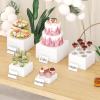 Lifewit Buffet Risers and Stands, Food Risers for Buffet Table, Catering Dessert Cake Stand for Party, Collectibles Jewelry Display Stand, White Cube Boxes Nesting Risers, 5 PCS(5)