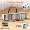 Lifewit CD Storage Bags, Clear PVC Plastic CD Case Holder with Handles, Front Window Zipper Design, Stackable Media Organizer Box for Albums, Hold up to 100 Pcs CDs (50 Each), 2 Pack(2)