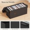 Lifewit CD Storage Box, Stackable CD Case Holder Organizer, Foldable CDs Container with Lid, Handles, Media Organizer Bin for Albums 13.2″ L x 5.9″ W x 5.3″ H Holds up to 120 PCS CDs (30 Each), 4 Pack(6)