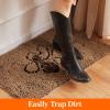 Lifewit Chenille Doormat Traps Mud and Water, Non Slip Entryway Rug for Muddy Shoes and Dog Paws, Machine Washable Indoor Front Door Mat for Pet Entry, Back Door, Mud Room, Gray, 24″ × 36″(Brown)