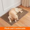 Lifewit Chenille Doormat Traps Mud and Water, Non Slip Entryway Rug for Muddy Shoes and Dog Paws, Machine Washable Indoor Front Door Mat for Pet Entry, Back Door, Mud Room, Gray, 24″ × 36″(Brown)