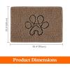 Lifewit Chenille Doormat Traps Mud and Water, Non Slip Entryway Rug for Muddy Shoes and Dog Paws, Machine Washable Indoor Front Door Mat for Pet Entry, Back Door, Mud Room, Gray, 24″ × 36″(Brown)