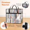 Lifewit DVD Storage Bags, Clear PVC Plastic DVD Organizer with Handles and Zipper, Media Holder for Blu Ray Disc, Movie Cases, VHS Box, Video Game Disks, Albums, Books, Holds 270 DVDs (90 Each) 3 Pack(2)