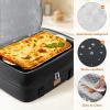 Lifewit Double Decker Casserole Carrier for Hot and Cold Food, Insulated Casserole Dish Carrier Carrying Case with Tool Room, Thermal Bag for Potluck Parties Cookouts Fits 9″×13″ Baking Dish, Gray(Black)