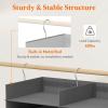Lifewit Dual-Row Shelf Hanging Closet Organizer and Storage, Clothes Shelves with 3 Sturdy Hooks for Clothing Organization, Foldable Container Hold Up to 36 Sweaters, 6 Tier 12 Sections, Gray(Grey)