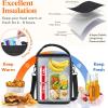 Lifewit Expandable Lunch Box for Men, Insulated Lunch Bag, Portable Cooler Bag with Shoulder Straps and 2 Ice Packs for Men Women Adult for Work College Travel, 6.5L 12 Cans Black(Back)