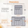Lifewit Expandable Silverware Drawer Organizer, Adjustable Utensil Cutlery Tray for kitchen, Plastic Flatware Spoon Fork Knives Holder Storage Divider, 2 Pack, Gray(Gray)