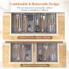 Lifewit Expandable Utensil Organizer for Kitchen Drawer, Adjustable Cooking Silverware Tray, Plastic Cutlery Flatware Holder, Spatula Tools Gadgets Storage Divider, 21-36 x 16, Bamboo, Natural(Gray)