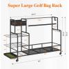 Lifewit Golf Bag Organizer, Golf Club Holder with Wheels, Shoe Racks for Golf Equipment Accessories, Storage for Garage, Basement, Shed(Large)
