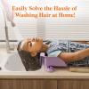 Lifewit Hair Washing Station for Kids, Neck Support Shampoo Bowl for Kitchen Sink or Bathtub at Home, Portable Hair Wash Basin for Toddlers, Children, Teens, Purple