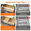 Lifewit Hanging Kitchen Drawer Dividers 3.1″ High, 10-17″ Adjustable Drawer Organizers for Utensils, Expandable Dresser Separators in Kitchen/Bedroom/Bathroom/Vanity/Office, White(6 Pack)(4)