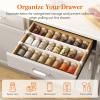 Lifewit Hanging Kitchen Drawer Dividers 3.1″ High, 10-17″ Adjustable Drawer Organizers for Utensils, Expandable Dresser Separators in Kitchen/Bedroom/Bathroom/Vanity/Office, White(6 Pack)(8)