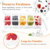 Lifewit Ice Chilled Condiment Caddy with 4 Containers(2.5 cup), Condiment Server with Separate Lids, Serving Tray Platter with Removable Dishes for Bar Accessories, Fruit, Salad, Taco, Party Garnish(with Accessories)