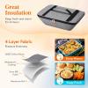 Lifewit Insulated Casserole Carrier for Hot or Cold Food, Thermal Lasagna Lugger Tote, Casserole Dish Carrier for Potluck Parties Picnic, Fits 9″x13″ Baking Dish, Gray(Gray)