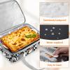 Lifewit Insulated Single Decker Casserole Carrier for Hot or Cold Food, Lasagna Lugger Holder Fits 9″ x 13″ Baking Dish, Thermal Lunch Tote Bag for Potluck Parties, Picnic and Cookouts, Grey(Black)