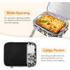 Lifewit Insulated Single Decker Casserole Carrier for Hot or Cold Food, Lasagna Lugger Holder Fits 9″ x 13″ Baking Dish, Thermal Lunch Tote Bag for Potluck Parties, Picnic and Cookouts, Grey(Black)
