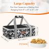 Lifewit Insulated Single Decker Casserole Carrier for Hot or Cold Food, Lasagna Lugger Holder Fits 9″ x 13″ Baking Dish, Thermal Lunch Tote Bag for Potluck Parties, Picnic and Cookouts, Grey(Black)