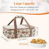 Lifewit Insulated Single Decker Casserole Carrier for Hot or Cold Food, Lasagna Lugger Holder Fits 9″ x 13″ Baking Dish, Thermal Lunch Tote Bag for Potluck Parties, Picnic and Cookouts, Grey(Beige)