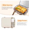 Lifewit Insulated Single Decker Casserole Carrier for Hot or Cold Food, Lasagna Lugger Holder Fits 9″ x 13″ Baking Dish, Thermal Lunch Tote Bag for Potluck Parties, Picnic and Cookouts, Grey(Beige)