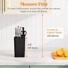 Lifewit Knife Block without Knives, Plastic Universal Knife Block Holder with Detachable Slots, Hold Up to 15 Knives, Scissors, and Sharpening Rods, Kitchen Storage Organizer for Counter, Black