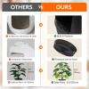 Lifewit Litter Box Cat with Faux Plant & Scoop, Hidden Enclosure Litter Tray with Odor Control & Carbon Filter in Living Room, Bedroom, Corner, Black(Black)