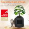 Lifewit Litter Box Cat with Faux Plant & Scoop, Hidden Enclosure Litter Tray with Odor Control & Carbon Filter in Living Room, Bedroom, Corner, Black(Black)